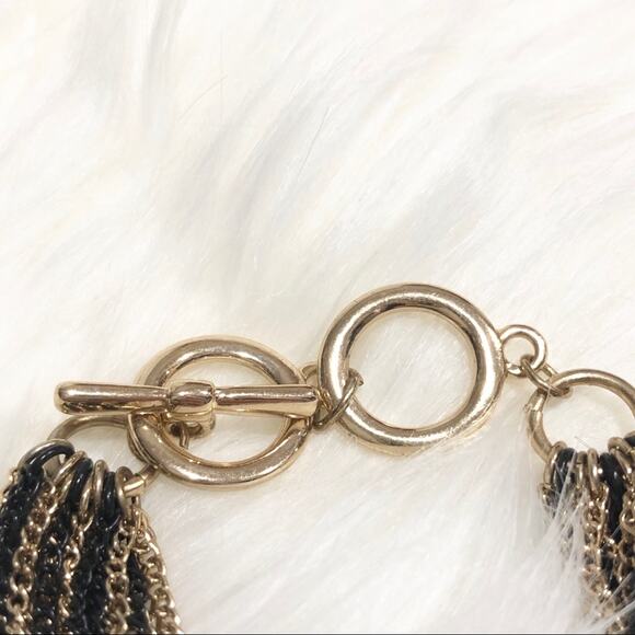 Y2k Express Black & Gold Chain Link Bracelet - Picture 3 of 6